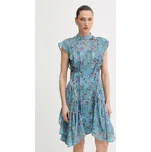 Šaty AllSaints FLEUR W115DE modrá 50X, vel. 36