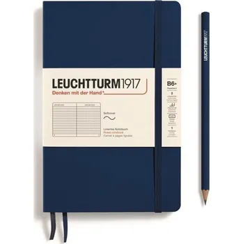 Blok Leuchtturm1917 Zápisník Navy Softcover B6+ linkovaný
