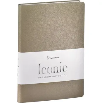 Blok Zápisník HM Iconic, A5, 100g, 96l, kožený, hnědý