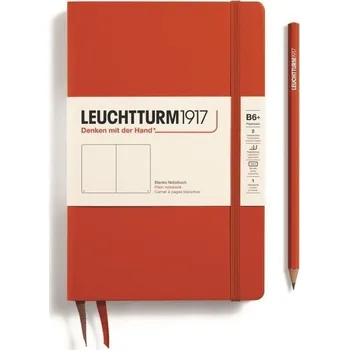 Blok Leuchtturm1917 Zápisník Fox Red Paperback B6+ čistý