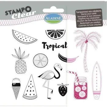 Dětské razítko Razítka Stampo Clear - tropical