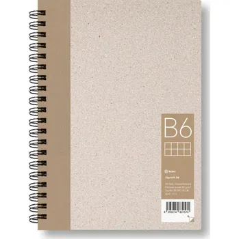 Blok Zápisník B6 čtverec, hnědý, 50 listů