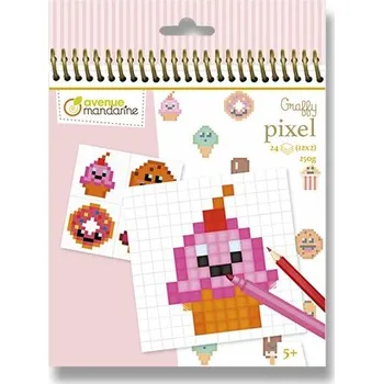 Omalovánky Avenue Mandarine Graffy Pixel - Kawai sladkosti