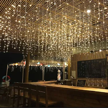 Vánoční dekorace DENR Venkovní vánoční LED závěs - Teplá bílá - až 1260 diod Velikost: Řetěz 20m - 630 LED diod