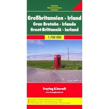 AK 0286 Velká Británie, Irsko 1:700 000 / automapa + mapa volného času