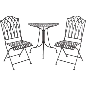 Zahradní sestava Butlers MANDALA GARDEN Zahradní set s půlkruhovým stolem - tm. hnědá