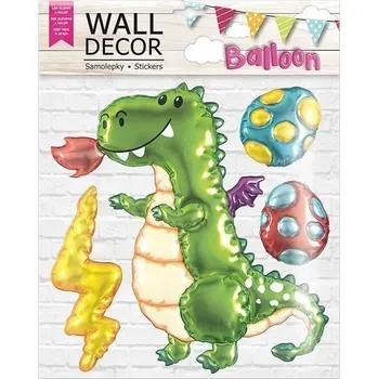 Party dekorace Wall decor Dino - samolepící dekorace 30,5x38 cm
