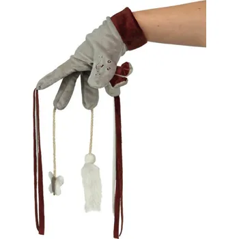 Hračka pro kočku Trixie Rukavice s Hračkami a Třásněmi - 30 cm