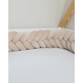 Dětsný nábytek Ochranný mantinel do postýlky - Rybí cop - Béžový (120-400 cm) 200cm