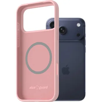 Pouzdro na mobilní telefon AlzaGuard Silicone Case Compatible with Magsafe pro iPhone 17 Pro Max růžový