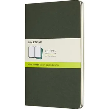 Dětské zboží Sešity Moleskine Cahier, L, čisté, 3 ks - tm. zelené
