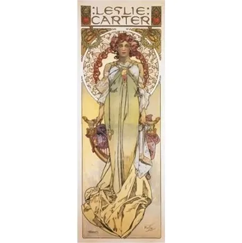 Pohled Alfons Mucha – Leslie Carter, krátký