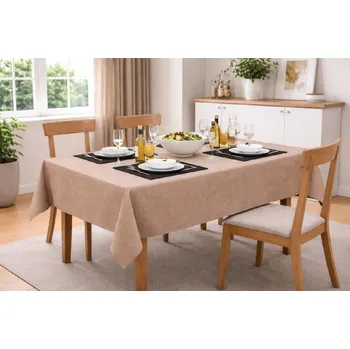 ubrus Orbytex Ubrus teflonový BA06 - béžový Rozměry: průměr 120, Tvar: Kulatý