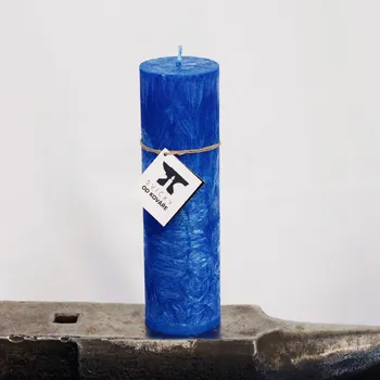 Solná lampa Modrá Válec velký - Bez svícnu