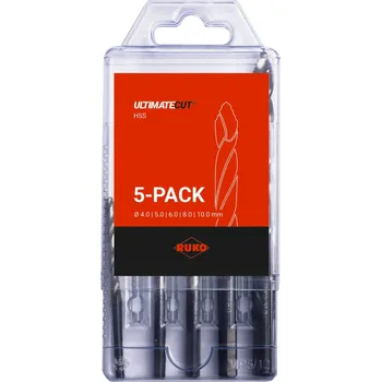 Vrták RUKO RU259205RO sada vrtáků do kovu HSS-G se špičkou Flowstep 5 dílů 4-10mm