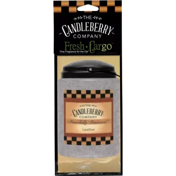 Vůně do auta Candleberry - vonná visačka do auta, Leather