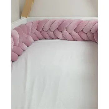 Dětsný nábytek Ochranný mantinel do postýlky - Rybí cop - Tmavě růžový (120-400 cm) 180cm