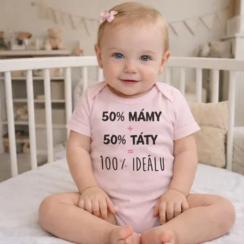 Kojenecký body Body 100% IDEÁLU - RŮŽOVÁ Barva: Růžová, Velikost: 62 (0-3 měsíců)