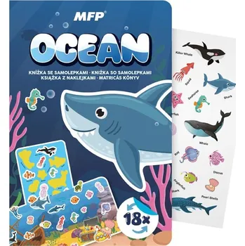 První čtění Samolepková kniha Oceán, 12x18cm, 18 samolepek