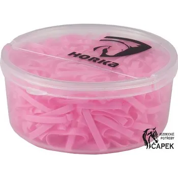 Čištění pro koně Gumičky do hřívy Horka -PLAITING- - Černá (sáček)