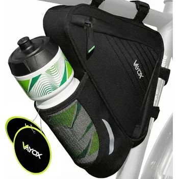 brašna na kolo VAYOX Cyklistická brašna pod rám VA0348 s držákem na láhev voděodolná 1,5L 1,5 LITRU ČERNÁ