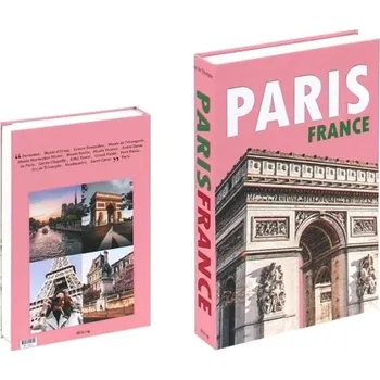 Dekorativní falešná kniha s úložným prostorem – Otevíratelná dekorace s motivem "Paris France"