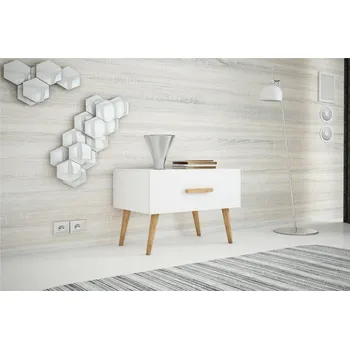 Noční stolek CASARREDO Noční stolek KAJA 1D bílý