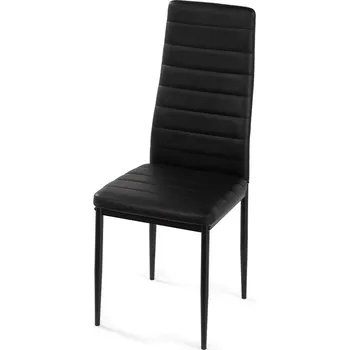 Jídelní židle Jídelní židle LEMEL, černá ekokůže/kov + vyzvednutí ZDARMA