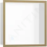 Hansgrohe 56099140 - Výklenek do stěny s designovým rámem; 30x30x10 cm; matná bílá/kartáčovaný bronz