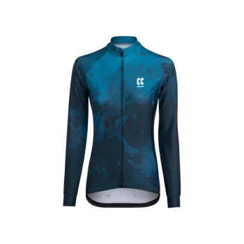 cyklistický dres KALAS MOTION Z6 | Cyklistický dres dlouhý rukáv | Forest Green | DÁMSKÝ | Velikost: 3/M