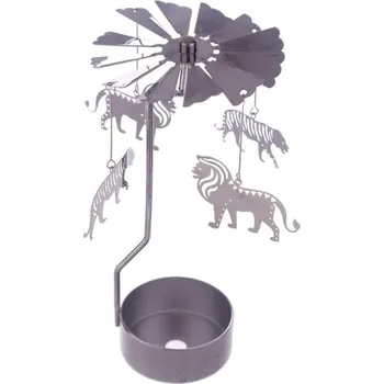 Svícen Stojánek na čajovou svíčku s otočnou dekorací - ZOO