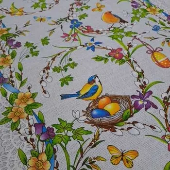 Pro útulný domov bavlněná látka - běhoun velikonoční PTÁČCI