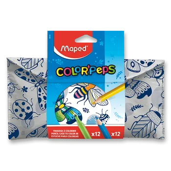 Penál Pouzdro na psací potřeby Color’Peps Pencil Case - 24 ks