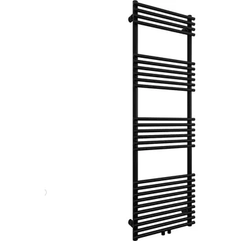 Radiátor CERANO - Koupelnový radiátor Luigi - středové připojení 50mm - 713W - černá matná - 1600x500 mm