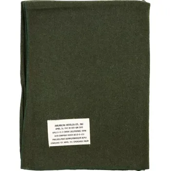 deka Deka vojenská styl US zelená (Vlněná deka vyrobená dle vojenského originálu Americké Armády.)