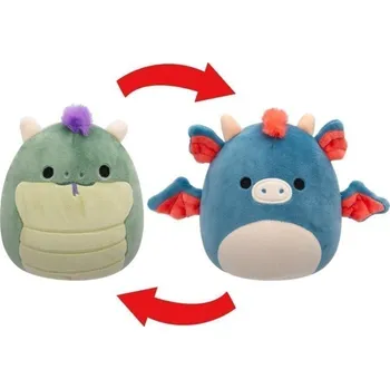 plyšák Squishmallows 2v1 Bazilišek Magtus a Drak Carin 13 cm