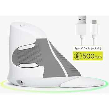 Myš Delux M618G-DBW bezdrátová Bluetooth myš bílá