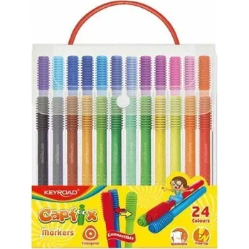 Školní kufřík Keyroad Popisovače trojhranné 24 ks, kufřík