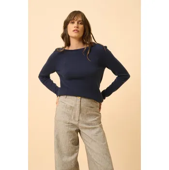 Dámský svetr Just Cashmere Dunkelblau 5441379 XL