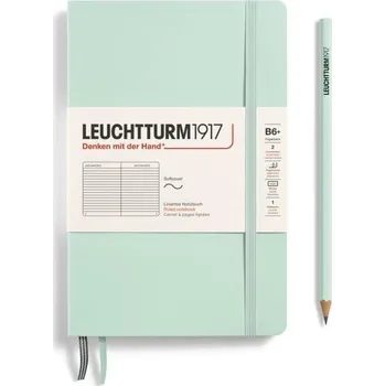 Blok Leuchtturm1917 Zápisník Mint Green Softcover B6+ linkovaný