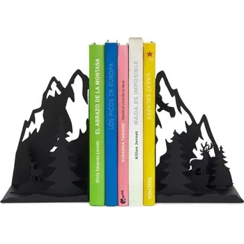 Zarážka na knihu Zarážka na knihy, Mountains, černá, kovová