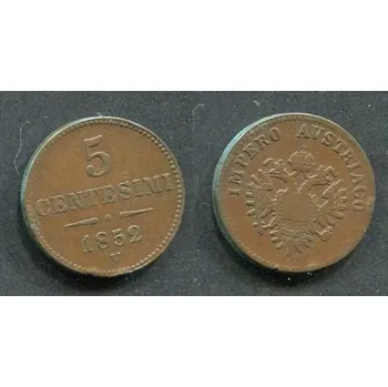 František Josef I. 5 centesimi 1852/V.