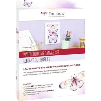 Tombow Sada Watercoloring Canvas Set Elegant Butterflies