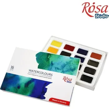 ROSA Studio akvarelové barvy 16x2,5 ml v kartonové krabičce