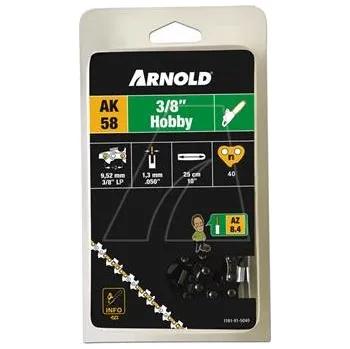 Pilový řetěz ARNOLD Pilový řetěz 3/8" LP, 1,3 mm, 40 hnacích článků, s bezpečnostním hnacím článkem, polodlátovitý zub