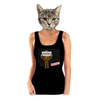 Bastard Školní potisk Vězeň dámské tílko klasické Black