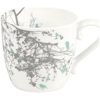 Hrnek se zelenými ptáčky