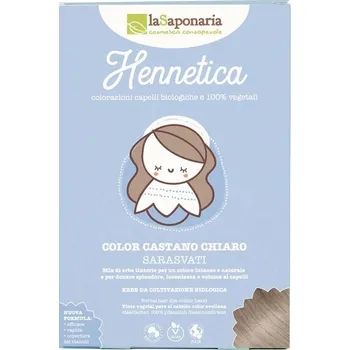 Barva na vlasy laSaponaria Přírodní barva na vlasy Sarasvati BIO (100 g) - světle hnědá - pošk. obal