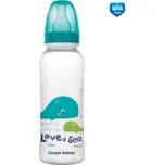 Canpol Babies Canpol babies Lahvička s potiskem 250 ml Love&Sea - tyrkysová