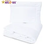 Baby Nellys Peřinka a polštář do postýlky 120x90+40x60 Baby Nellys - bílé | Velikost povlečení: 135x90